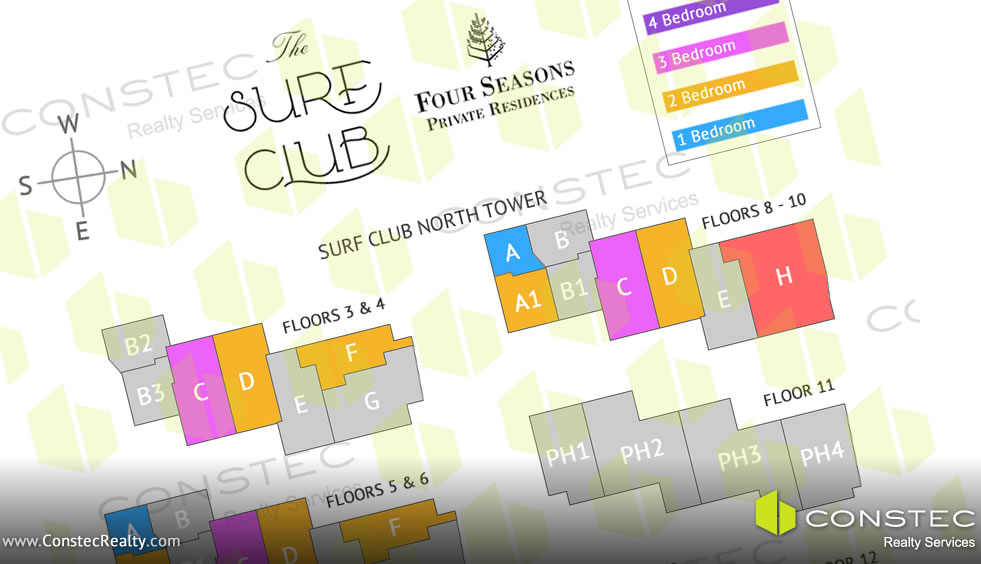 Surf Club Miami Floor Plans and Site Plan