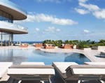 Brickell Flatiron - Sky Terrace Pool Rendering