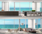 Edition Residences - Rendering of Living/Dining/Kitchen